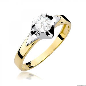Pierścionek W0155 Diament 0,50ct Żółte złoto 375