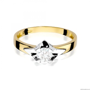 Pierścionek W0155 Diament 0,50ct Żółte złoto 375