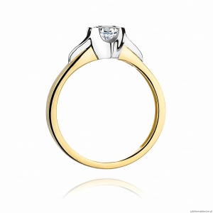 Pierścionek W0155 Diament 0,50ct Żółte złoto 375