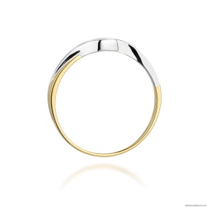 Pierścionek W0158 Diament 0,05ct Żółte złoto 375