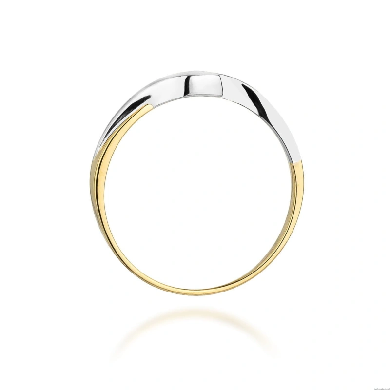 Pierścionek W0158 Diament 0,05ct Żółte złoto 375