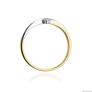 Pierścionek W0181 Diament 0,04ct Żółte złoto 375