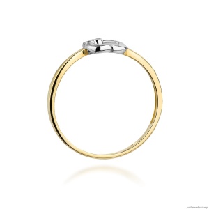 Pierścionek W0188 Diament 0,02ct Żółte złoto 375