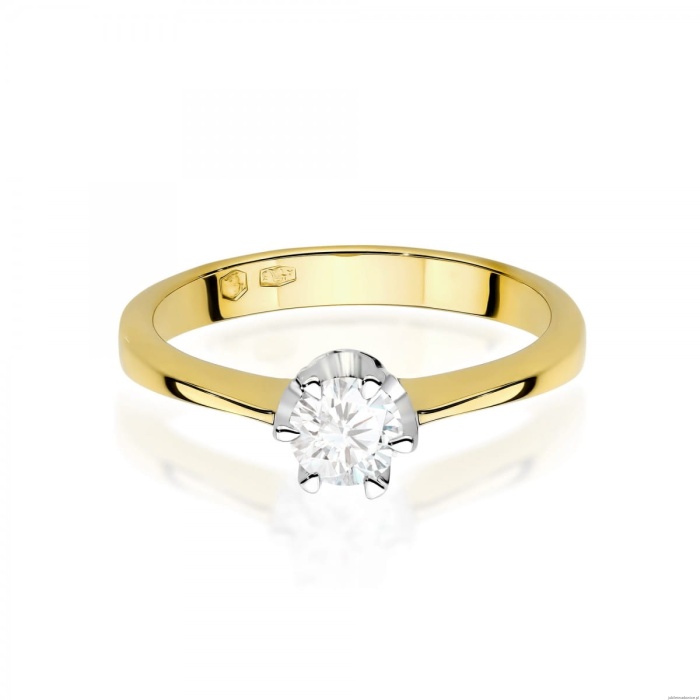 Pierścionek W0220B Diament 0,30ct Żółte złoto 375
