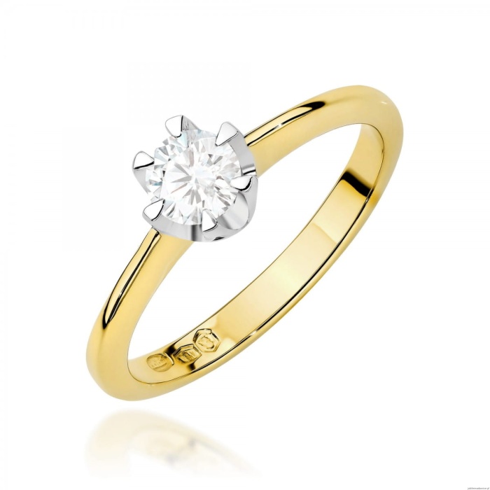 Pierścionek W0220B Diament 0,50ct Żółte złoto 375