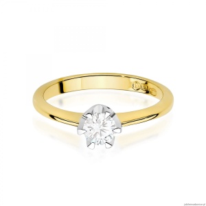 Pierścionek W0220B Diament 0,50ct Żółte złoto 375