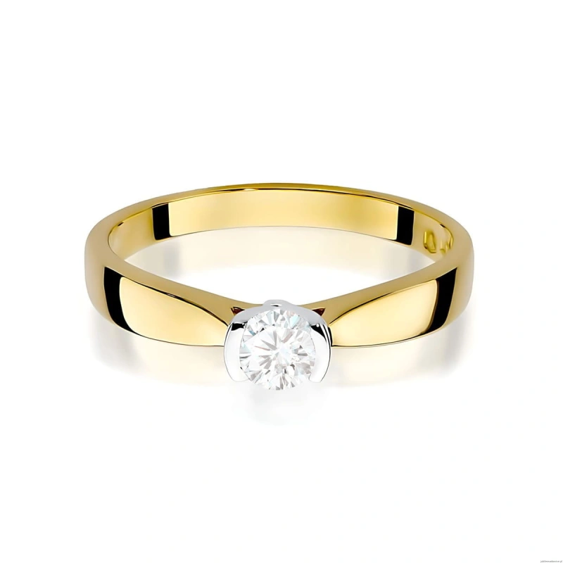 Pierścionek W0223B Diament 0,30ct Żółte złoto 375