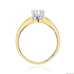 Pierścionek W0228 Diament 0,30ct Żółte złoto 375