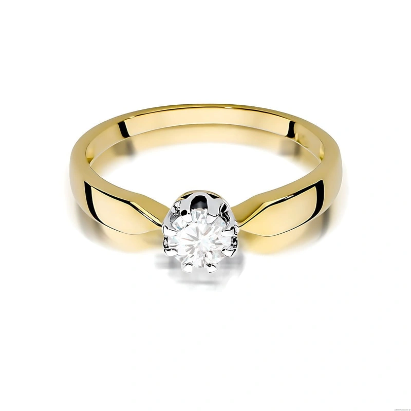 Pierścionek W0228 Diament 0,40ct Żółte złoto 375