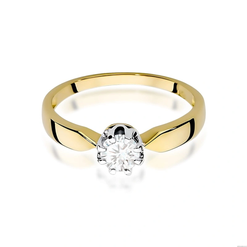 Pierścionek W0228 Diament 0,50ct Żółte złoto 375