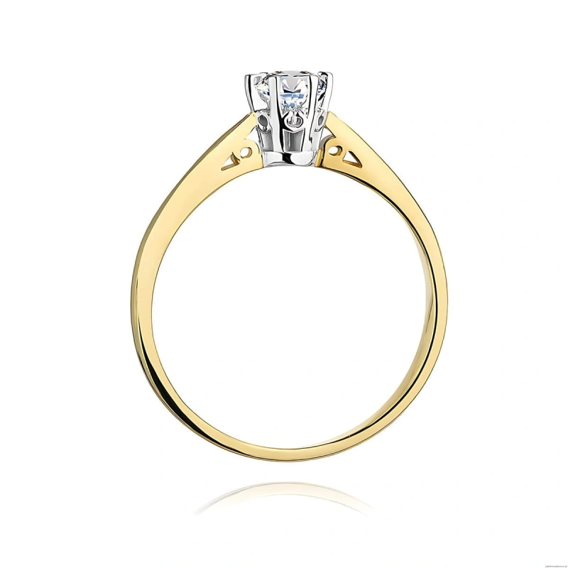 Pierścionek W0234 Diament 0,30ct Żółte złoto 375