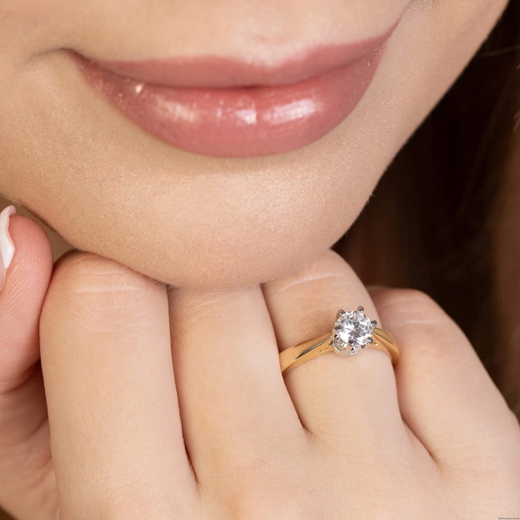 Pierścionek W0234 Diament 1,00ct Żółte złoto 375