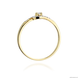 Pierścionek W0237 Diament 0,04ct Żółte złoto 375