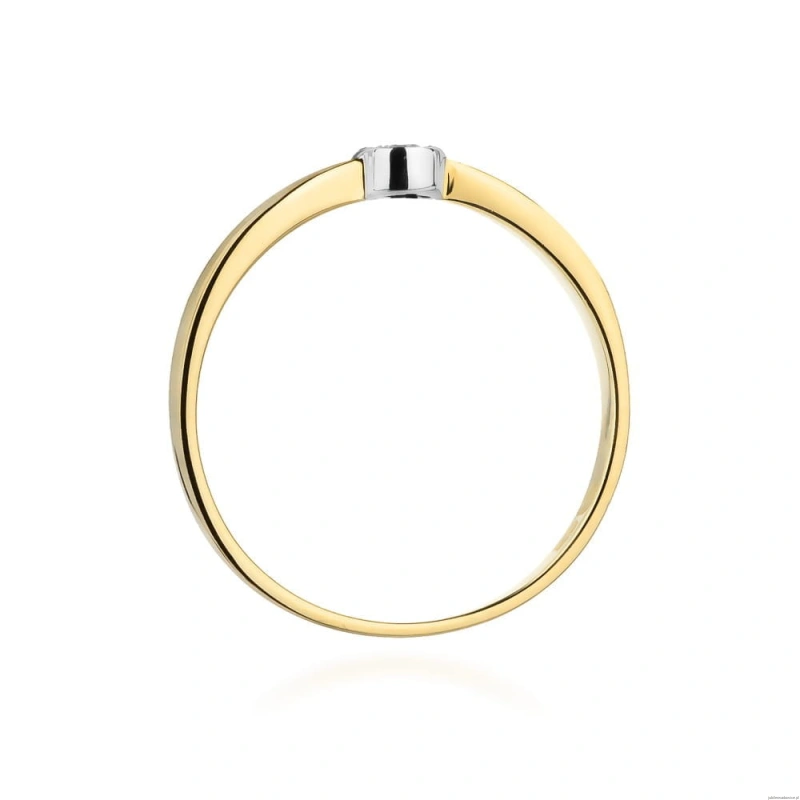 Pierścionek W0322 Diament 0,04ct Żółte złoto 375