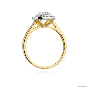 Pierścionek W0345 Diament 0,30ct Żółte złoto 375