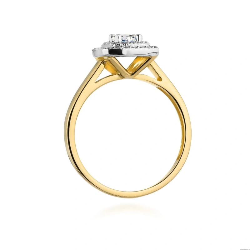 Pierścionek W0345 Diament 0,30ct Żółte złoto 375