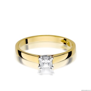 Pierścionek W0347 Diament 0,30ct Żółte złoto 375
