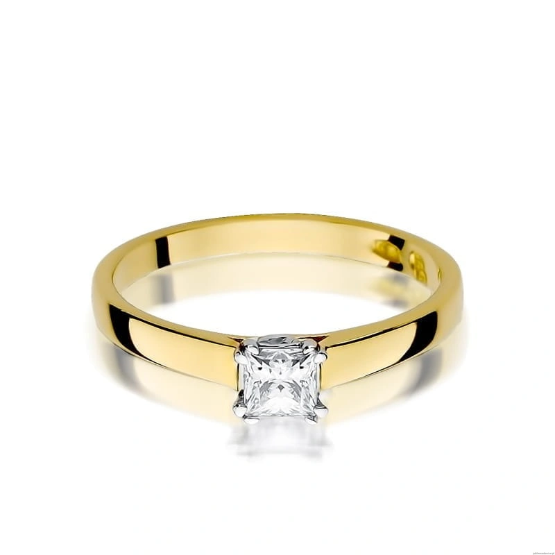 Pierścionek W0347 Diament 0,30ct Żółte złoto 375