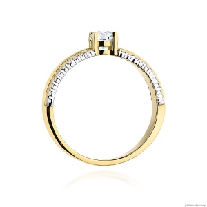 Pierścionek W0356 Diament 0,25ct Żółte złoto 375