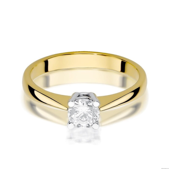 Pierścionek W0404 Diament 0,50ct Żółte złoto 375