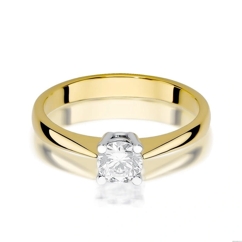 Pierścionek W0404 Diament 0,50ct Żółte złoto 375
