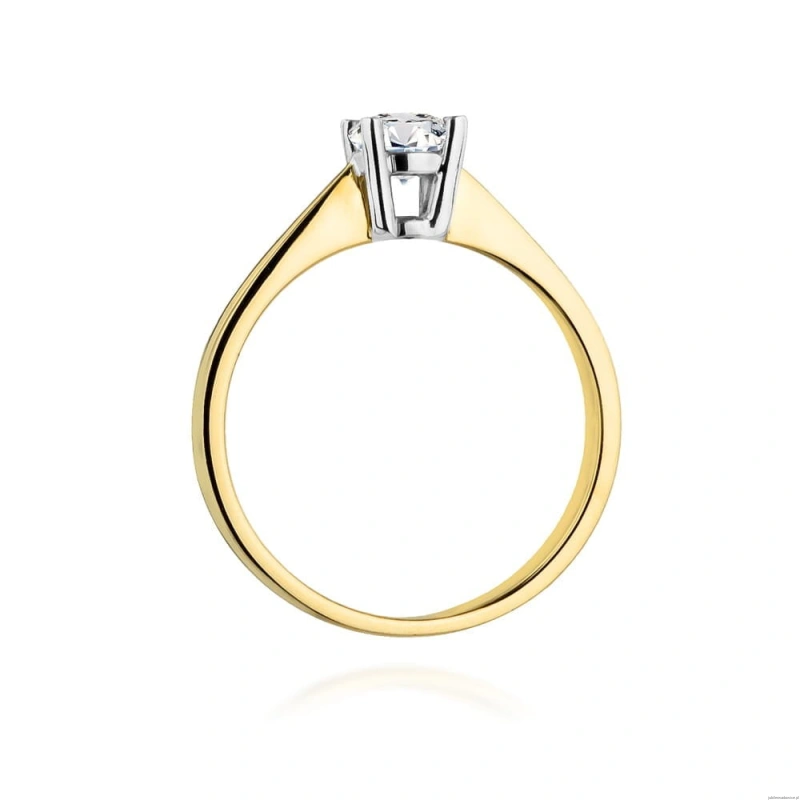 Pierścionek W0404 Diament 0,50ct Żółte złoto 375
