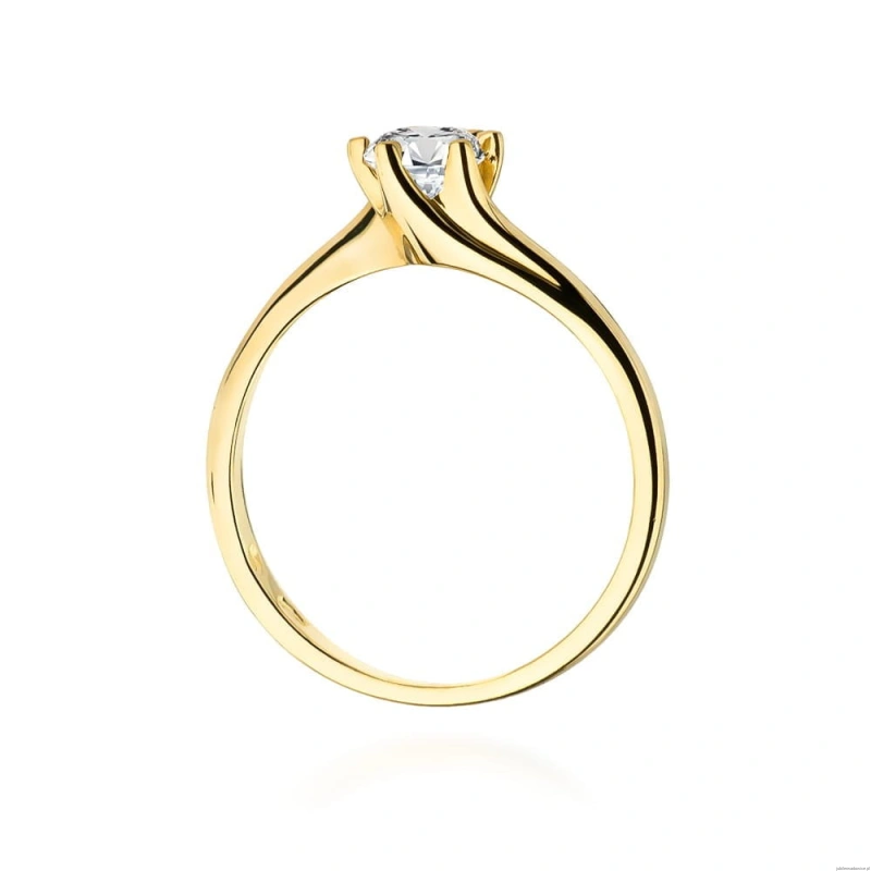 Pierścionek W0423 Diament 0,50ct Żółte złoto 375