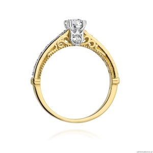 Pierścionek W0439 Diament 0,30ct Żółte złoto 375