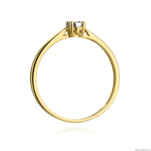 Pierścionek W0461 Diament 0,03ct Żółte złoto 375