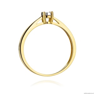 Pierścionek W0463 Diament 0,02ct Żółte złoto 375