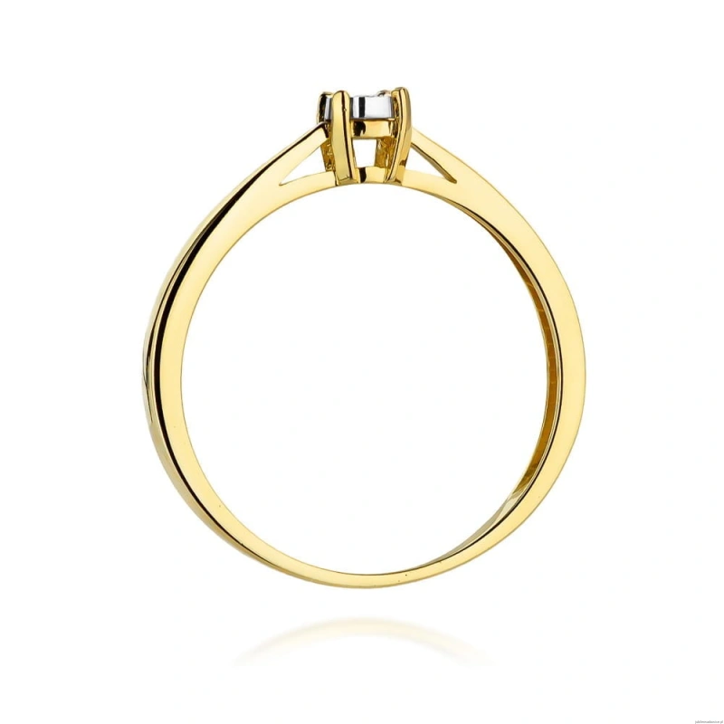 Pierścionek W0463 Diament 0,02ct Żółte złoto 375