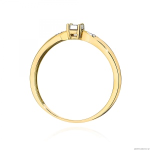 Pierścionek W0469 Diament 0,02ct Żółte złoto 375