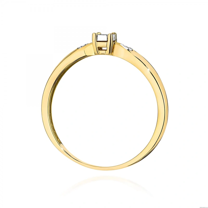 Pierścionek W0469 Diament 0,02ct Żółte złoto 375