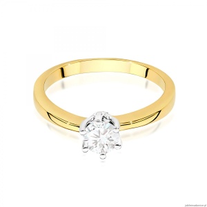Pierścionek W0482 Diament 0,40ct Żółte złoto 375