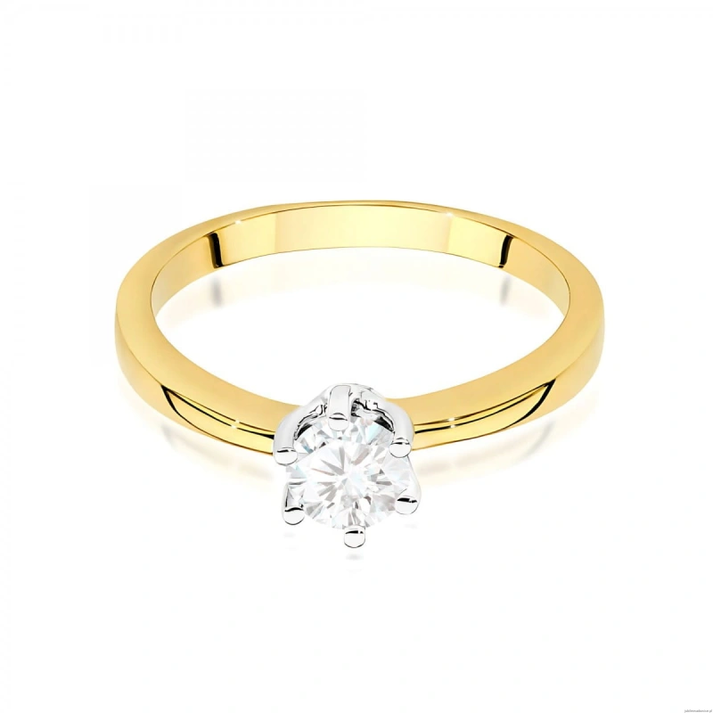 Pierścionek W0482 Diament 0,40ct Żółte złoto 375
