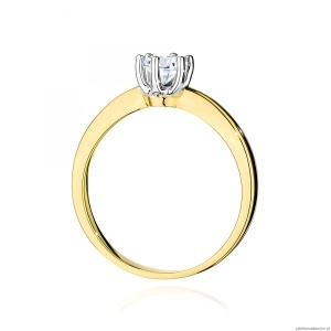Pierścionek W0482 Diament 0,40ct Żółte złoto 375