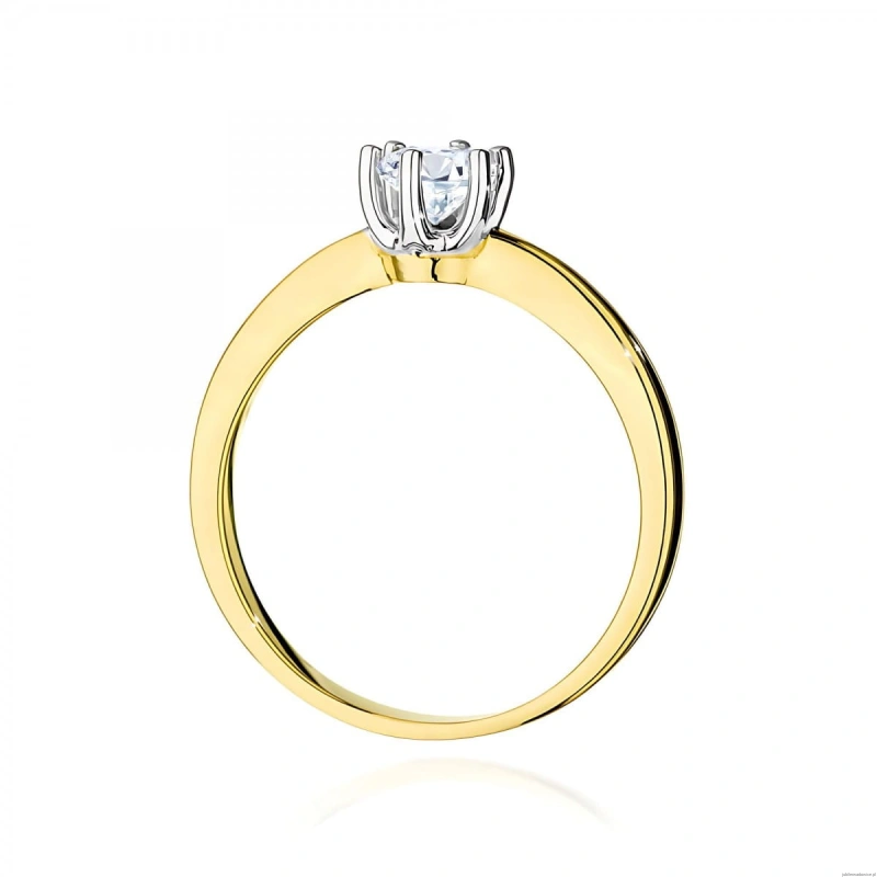 Pierścionek W0482 Diament 0,40ct Żółte złoto 375