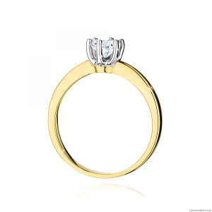 Pierścionek W0482 Diament 0,50ct Żółte złoto 375