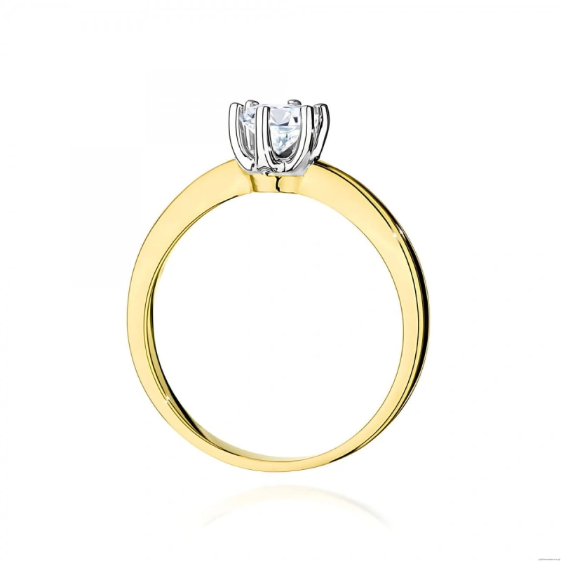 Pierścionek W0482 Diament 0,50ct Żółte złoto 375