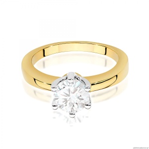 Pierścionek W0482 Diament 1,00ct Żółte złoto 375