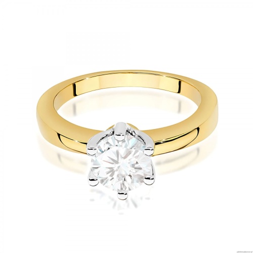 Pierścionek W0482 Diament 1,00ct Żółte złoto 375