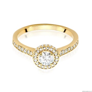 Pierścionek W0508 Diament 0,40ct Żółte złoto 375