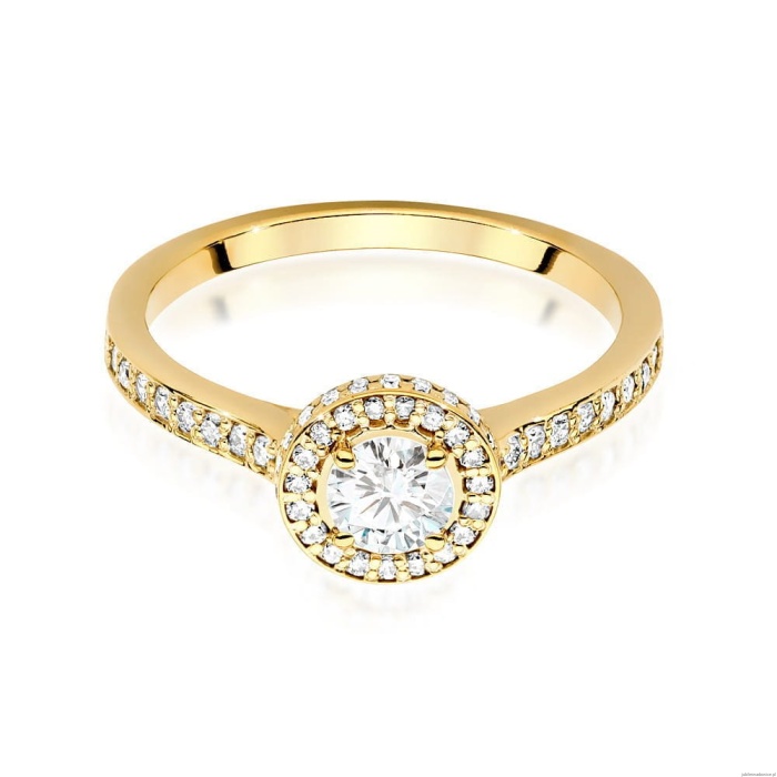 Pierścionek W0508 Diament 0,40ct Żółte złoto 375