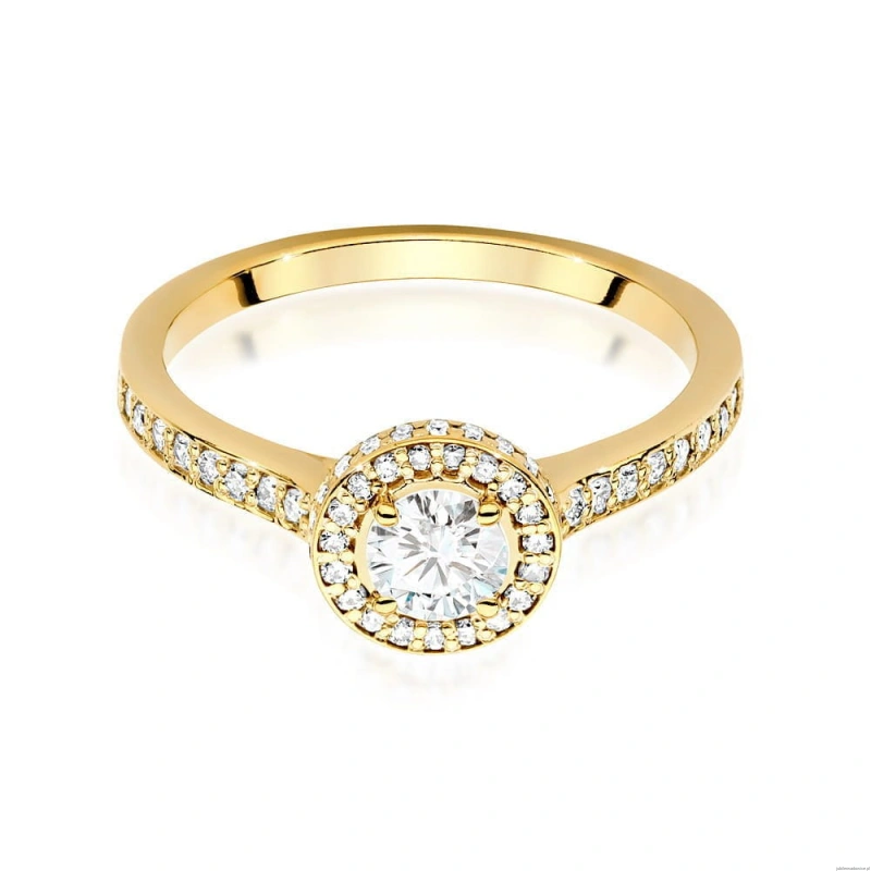 Pierścionek W0508 Diament 0,40ct Żółte złoto 375