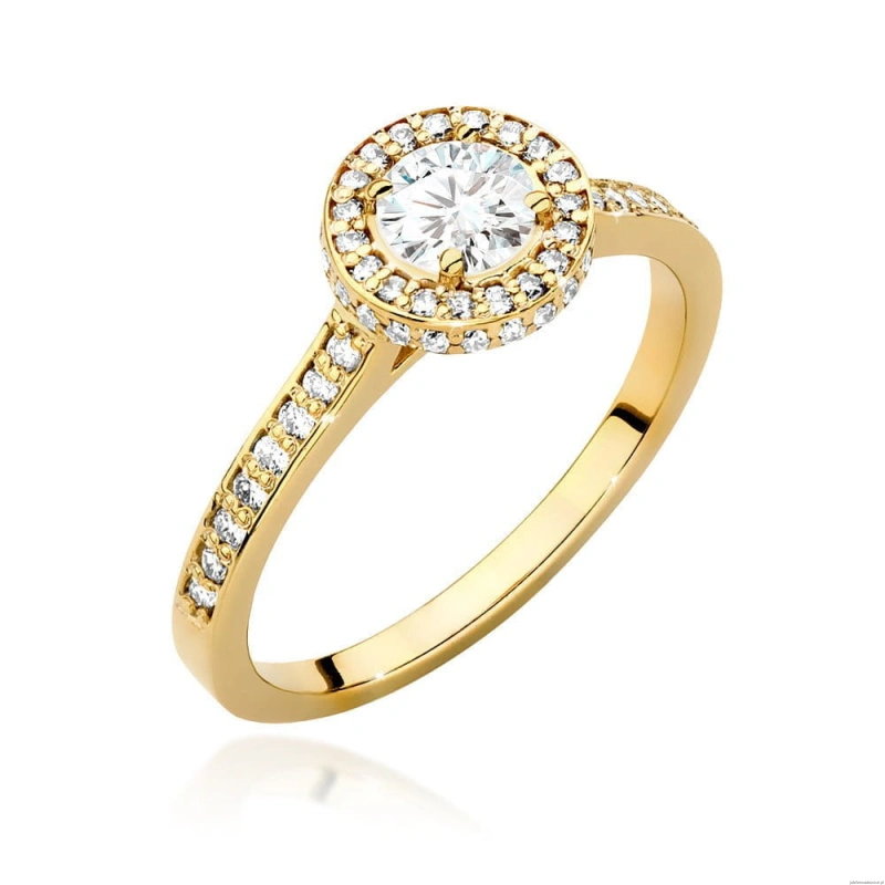 Pierścionek W0508 Diament 0,50ct Żółte złoto 375