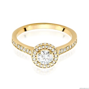 Pierścionek W0508 Diament 0,50ct Żółte złoto 375