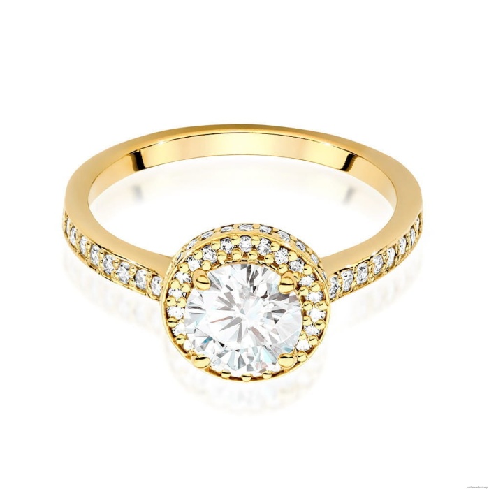 Pierścionek W0508 Diament 1,00ct Żółte złoto 375