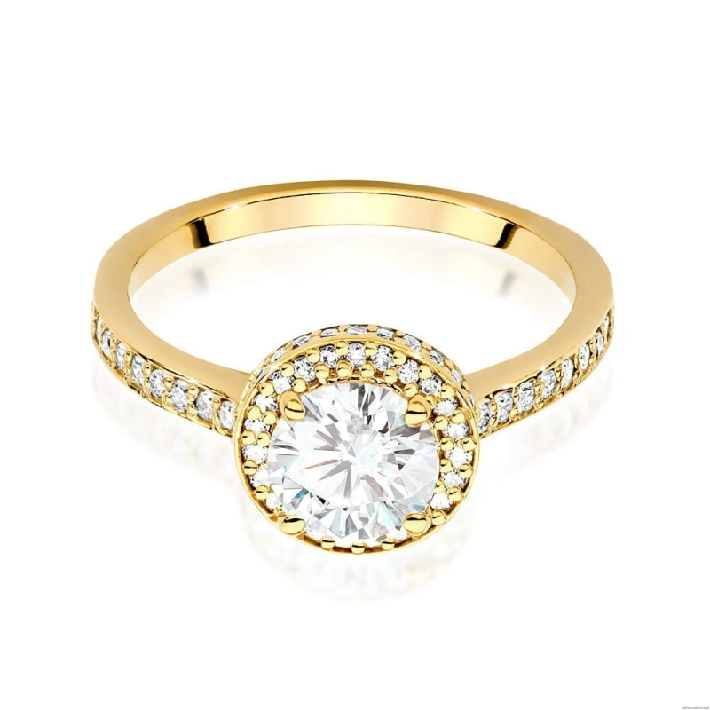 Pierścionek W0508 Diament 1,00ct Żółte złoto 375