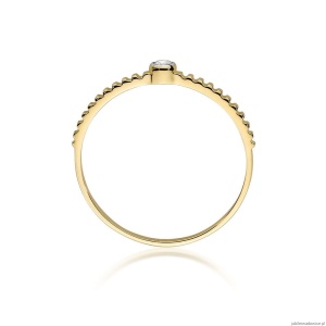 Pierścionek W0512 Diament 0,04ct Żółte złoto 375