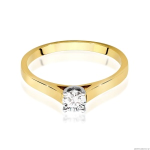 Pierścionek W0526 Diament 0,40ct Żółte złoto 375